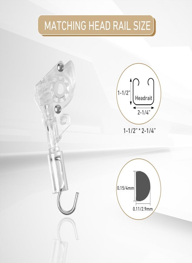 عصا تحكم إمالة الستائر - بديل على شكل حرف D لآلية سكة رأس الستائر الصغيرة مقاس 1 بوصة - إصلاح قضيب الإمالة المكسور - سهل التركيب، مناسب لجميع أنواع الستائر - Image 3